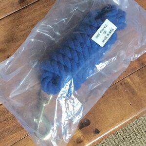 Nwt blue lead rope horse barn travel equestrian rodeo cowgirl cowboy ranch